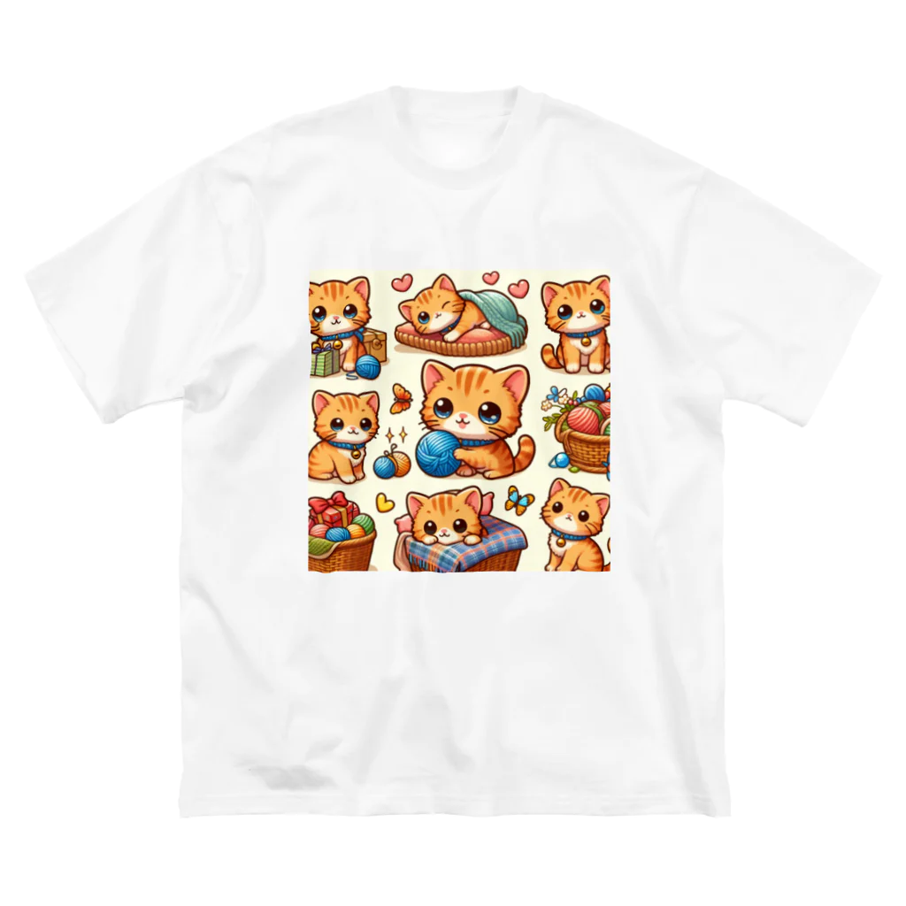 yos-1292583のねこニコばん ビッグシルエットTシャツ