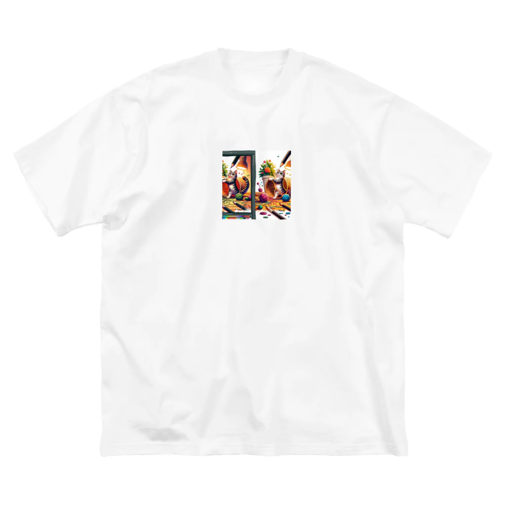 katohkouchiのCreate_an_illustration_of_a_mischievous_cat_gettin_mischievous_cat Big T-Shirt