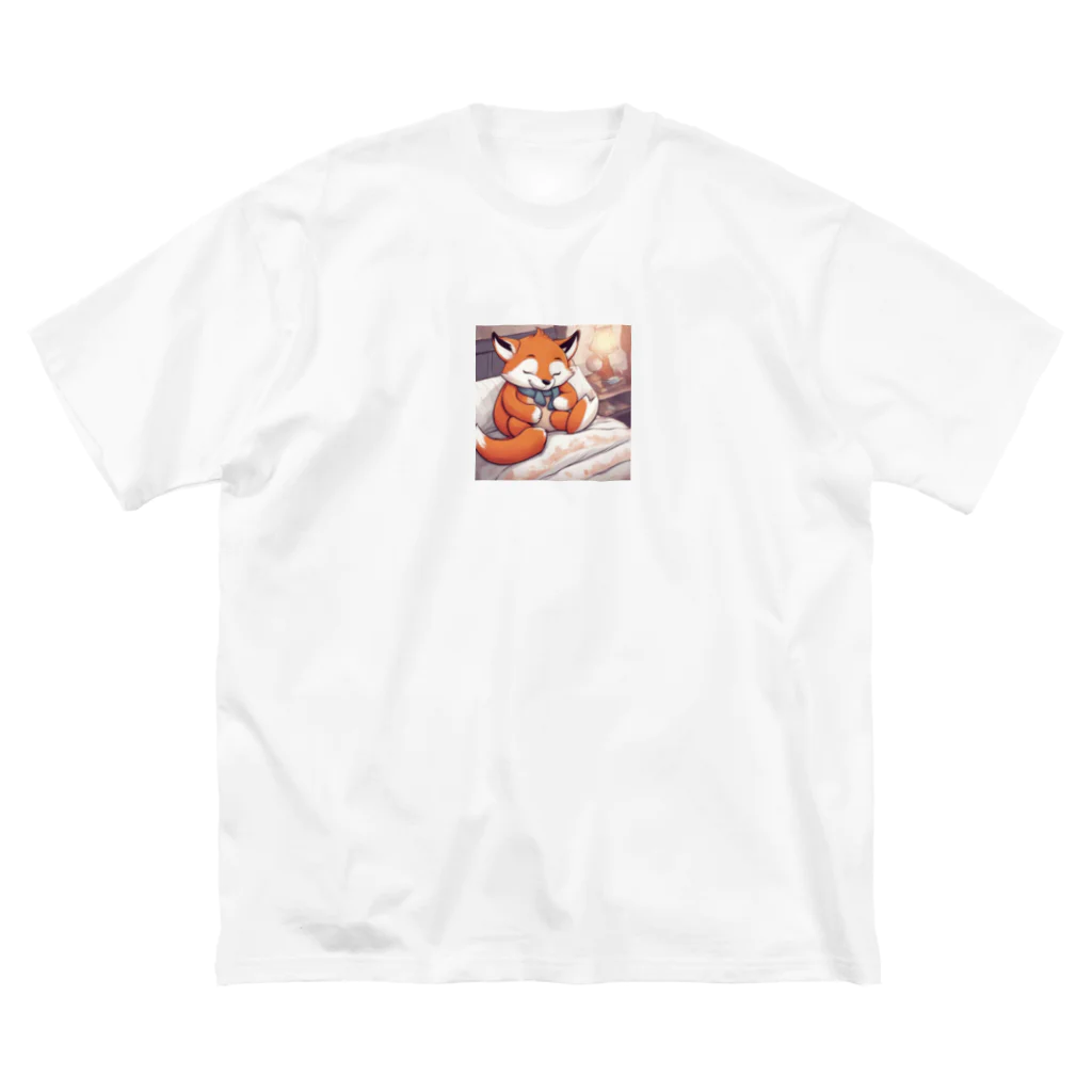 takka_555の癒される動物（きつね） ビッグシルエットTシャツ