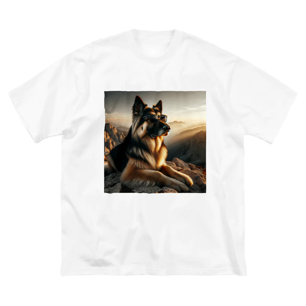 AQUAMETAVERSEのサングラスをかけた、かわいい犬 Marsa 106 Big T-Shirt