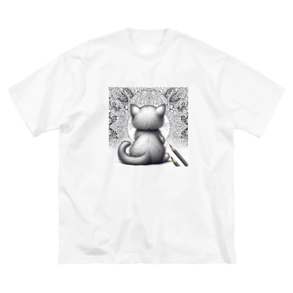 にくきゅう299のBack-raised Dream Cat Big T-Shirt