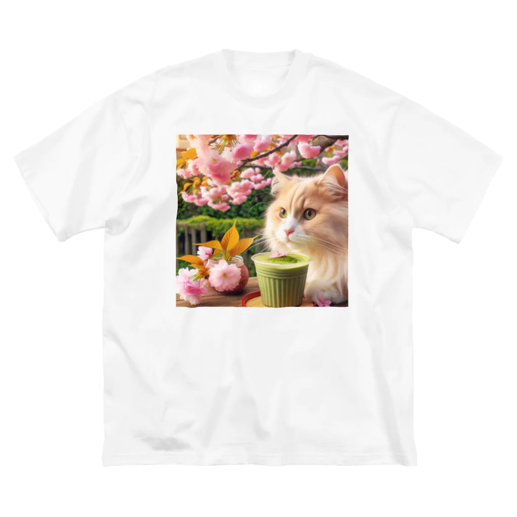 猫と紡ぐ物語の春の訪れを告げる桜満開 Big T-Shirt