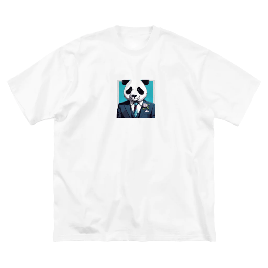 crazypanda2のビジネスパンダ ビッグシルエットTシャツ