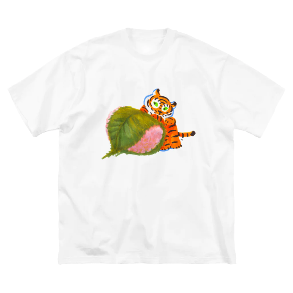 segasworksの桜餅とトラちゃん（大阪の桜餅） 루즈핏 티셔츠