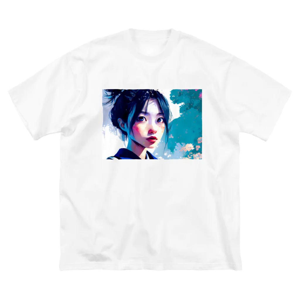 dou-douのblue girl ビッグシルエットTシャツ