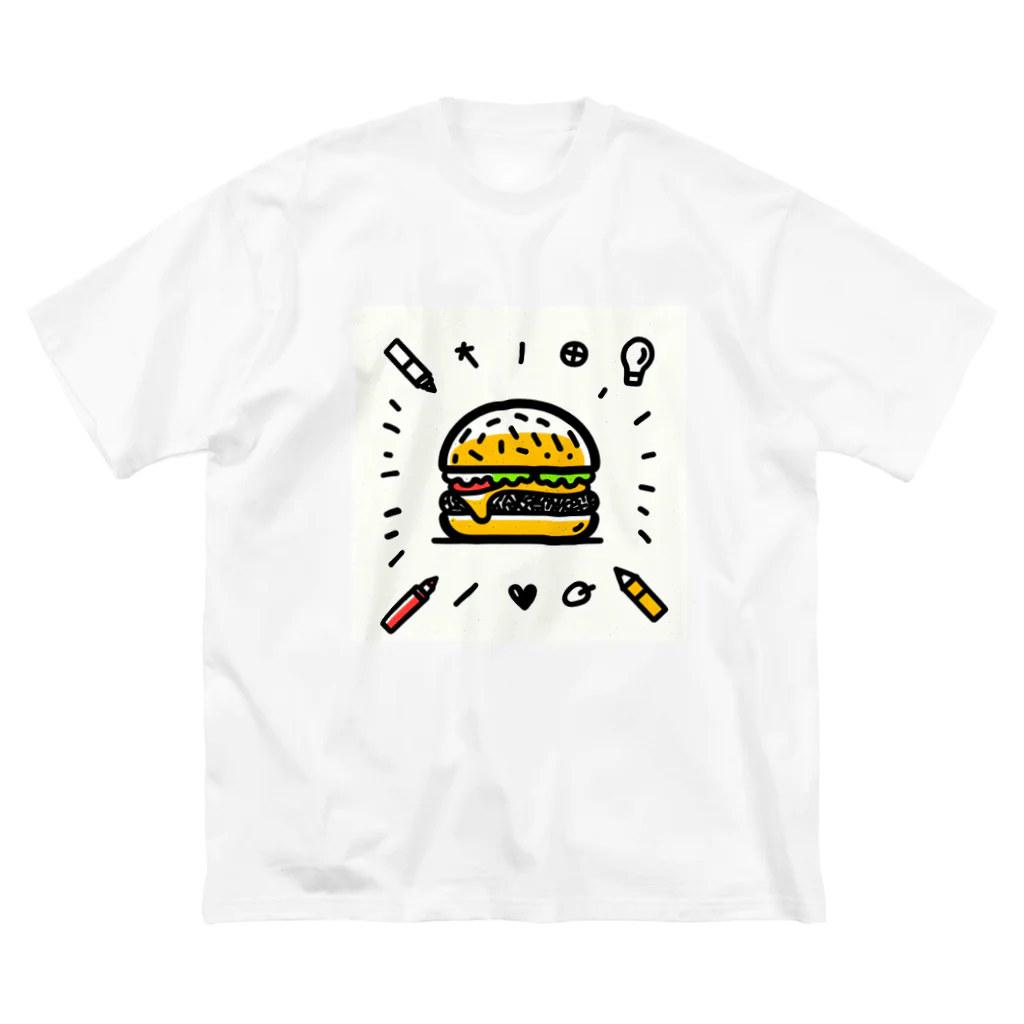 Nのハンバーガーくん ビッグシルエットTシャツ