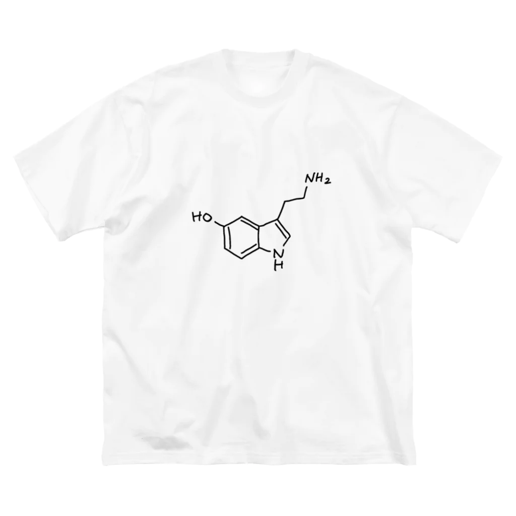 シンプルなケミカルたち。の精神安定 セロトニン（ブラック）Serotonin（Black） ビッグシルエットTシャツ