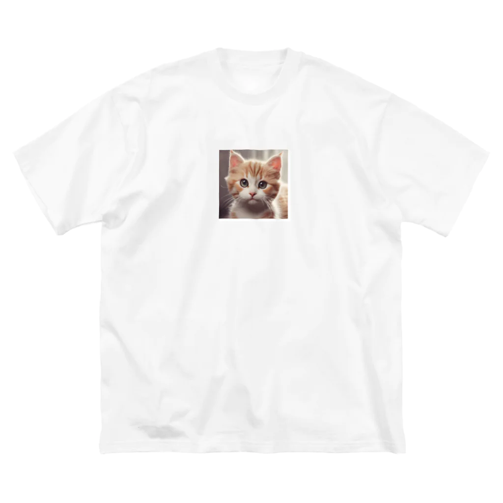 たまとの愉快なショップのかわいい猫グッズイラスト ビッグシルエットTシャツ