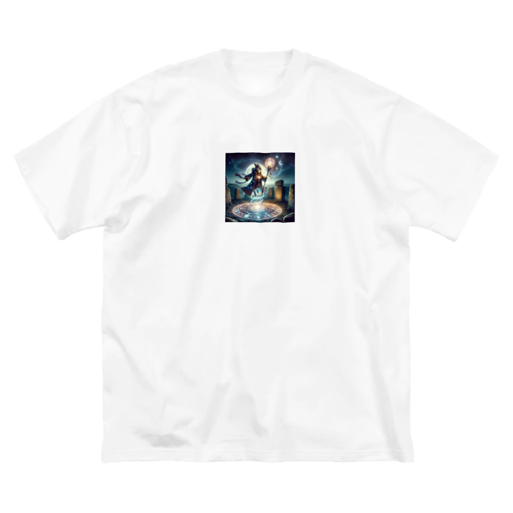 lonely_wolfの秘術のラビット・ソーサラー ビッグシルエットTシャツ