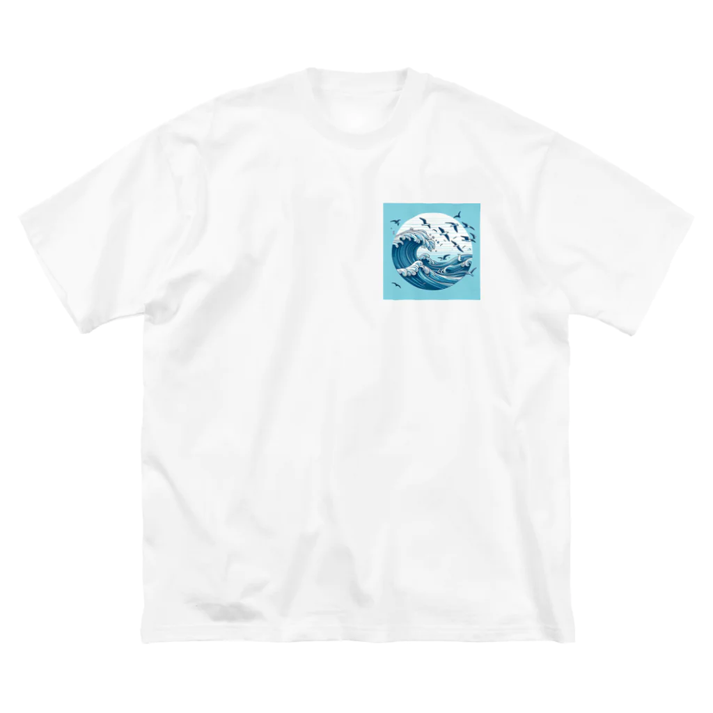 Nattu/のかもめと海 ビッグシルエットTシャツ