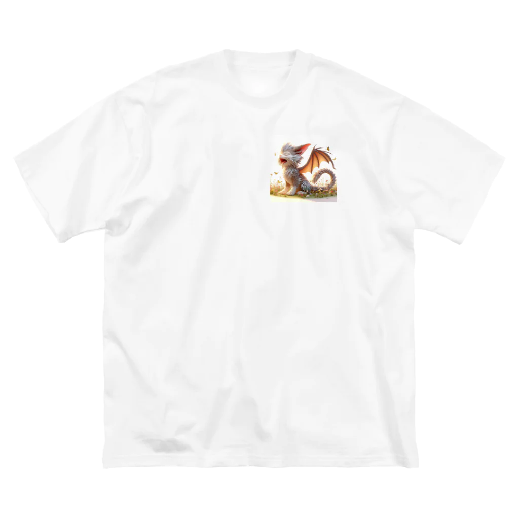 nekodoragonのおはようあくび！猫ドラゴン ビッグシルエットTシャツ