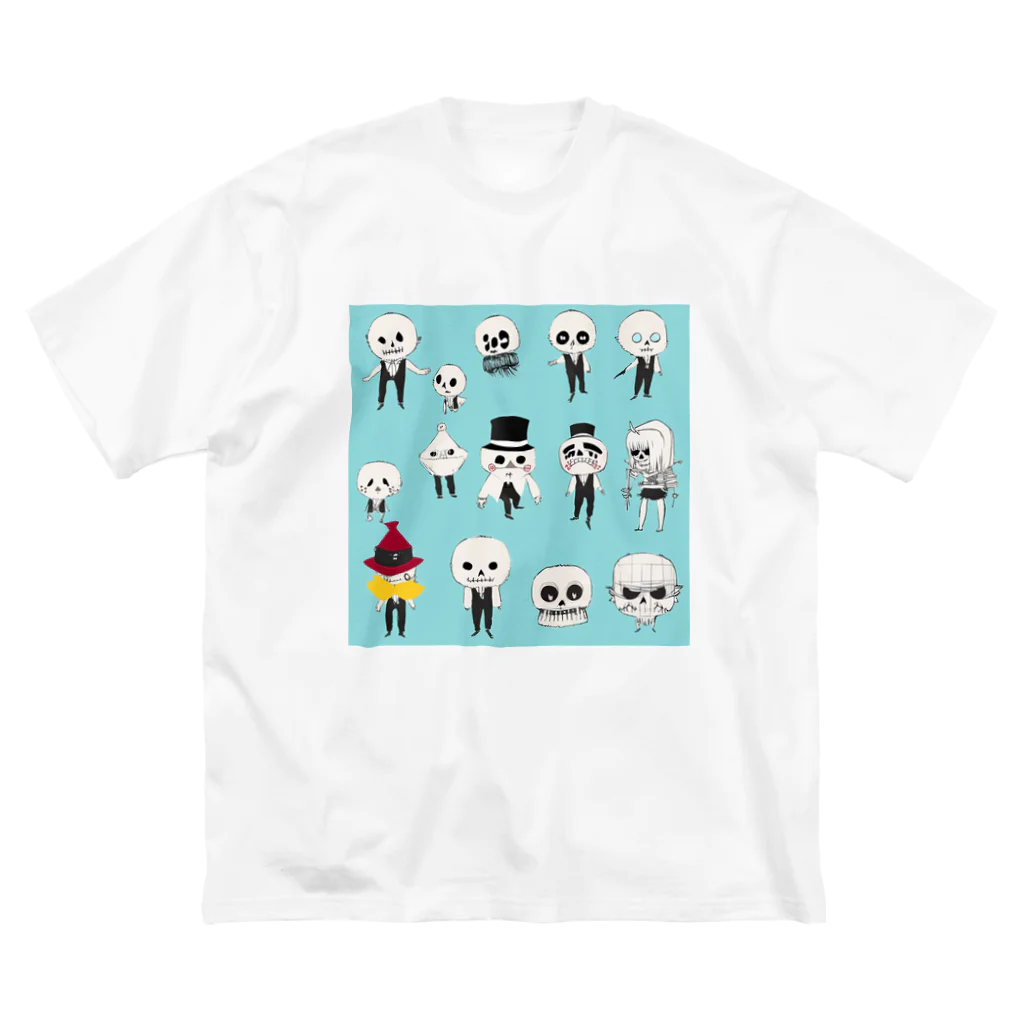 MEGROOVEのドクロいっぱい💀 ビッグシルエットTシャツ