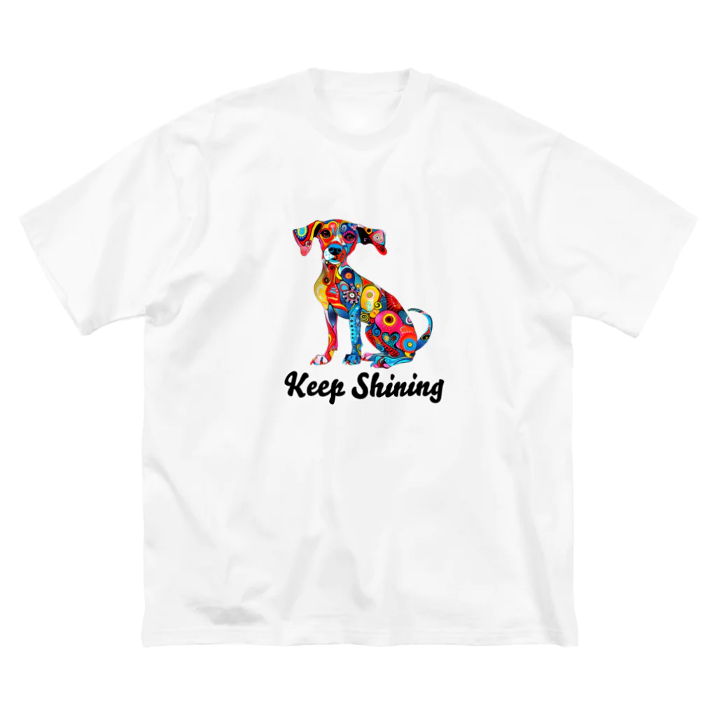 G.O.A.T.designのカラフルな模様を身に纏った犬 Big T-Shirt