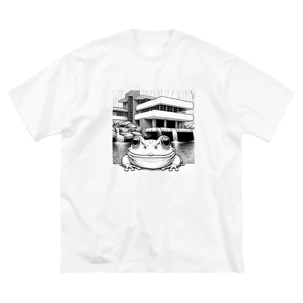 archifrogの落水荘風の建築物に佇むカエル Big T-Shirt