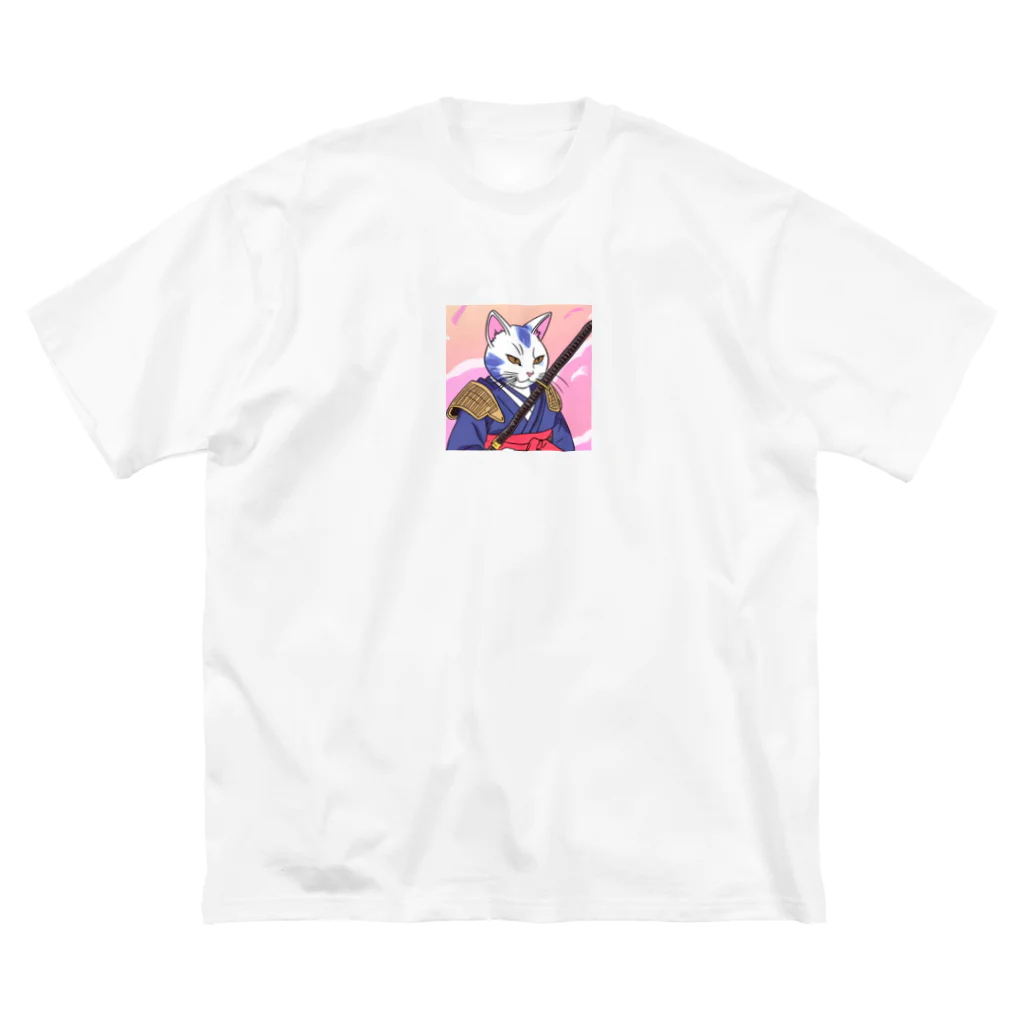 Kousuke2の猫侍 ビッグシルエットTシャツ