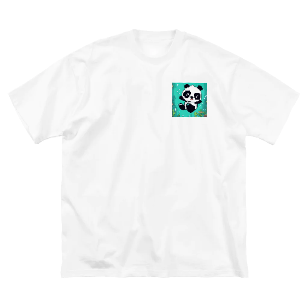 Smile Pop Artの水中パンダ Big T-Shirt