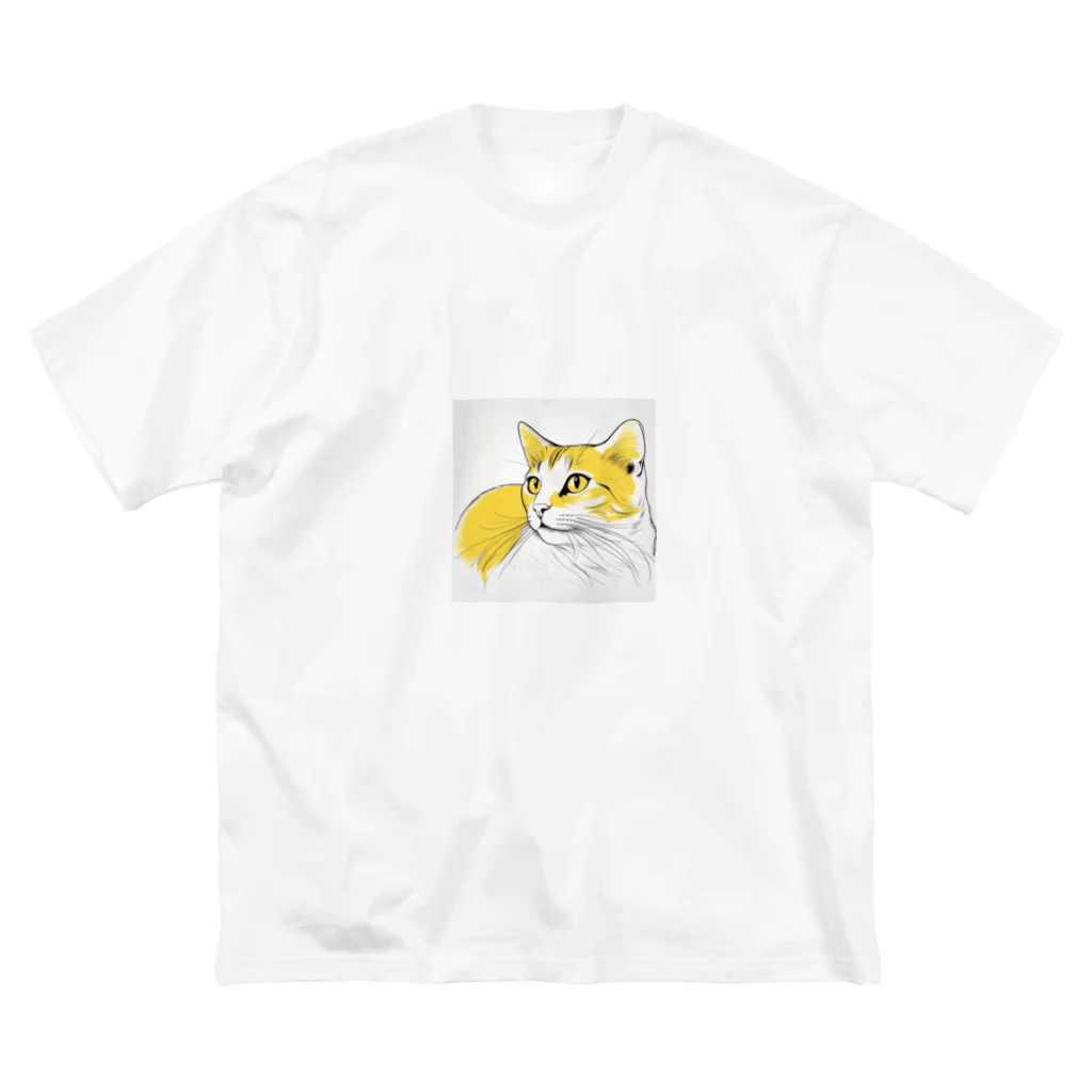 SerenDの猫スケッチ　たまにゃん ビッグシルエットTシャツ