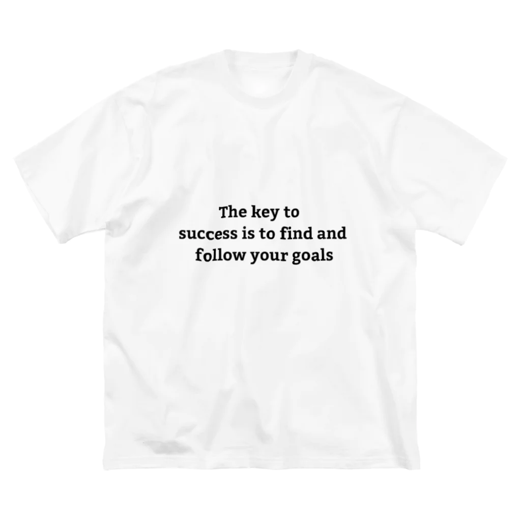 positive_poem05の成功の鍵は、自分の目標を見つけ、それに従うことである Big T-Shirt