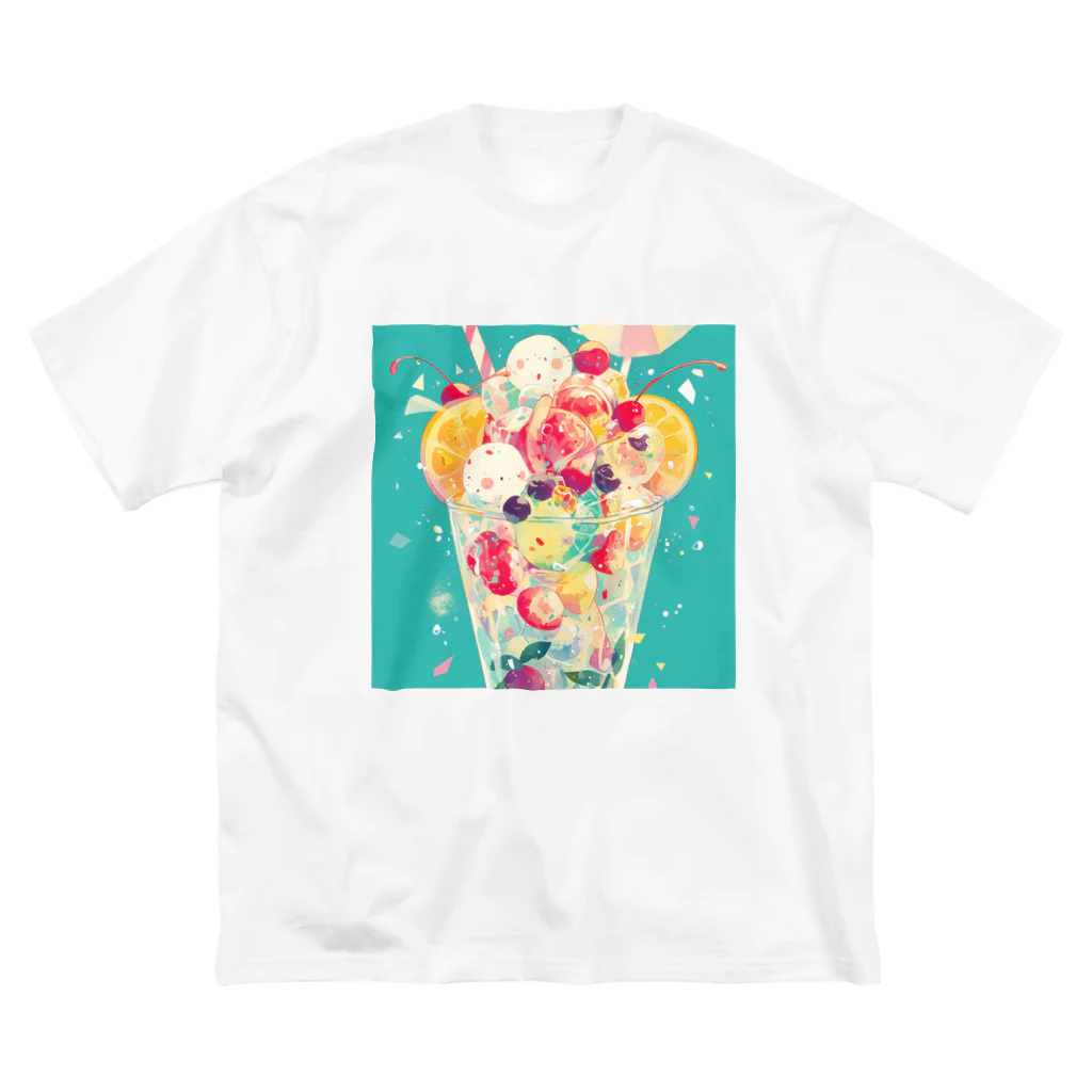 AQUAMETAVERSEの華やかな果実のシンフォニー Marsa 106 ビッグシルエットTシャツ