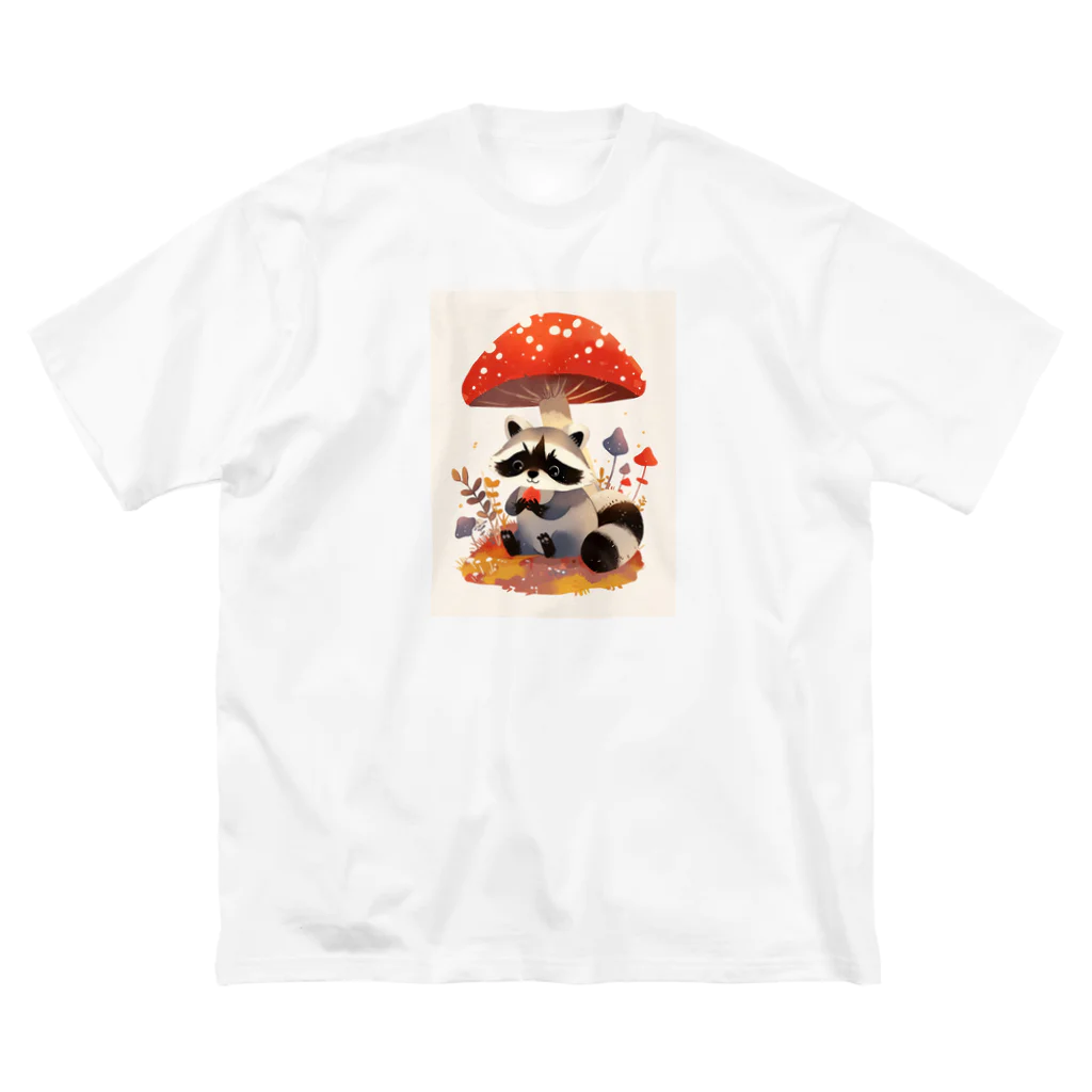 AQUAMETAVERSEのアライグマのお食事　Hime  2530 ビッグシルエットTシャツ