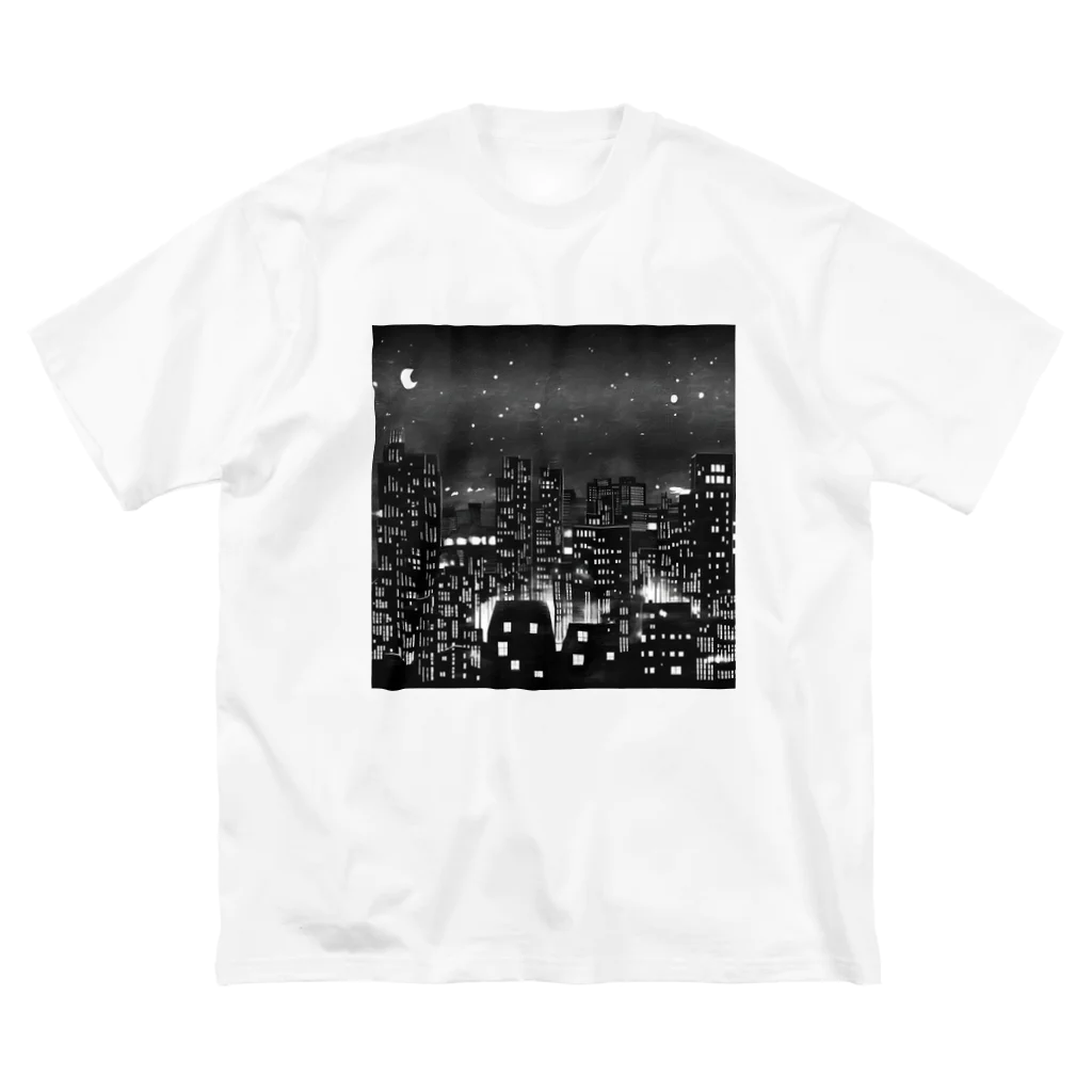 MEGROOVEの都会の夜景🏙 ビッグシルエットTシャツ