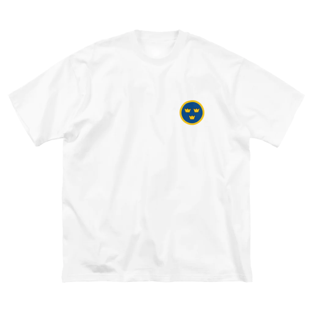 puikkoの国籍マーク　スウェーデン（ワンポイント） ビッグシルエットTシャツ