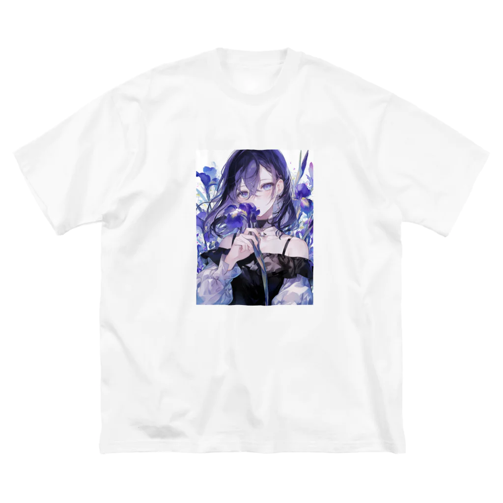 AQUAMETAVERSEの花菖蒲の優美な香り　BLUE PLUM  691 ビッグシルエットTシャツ