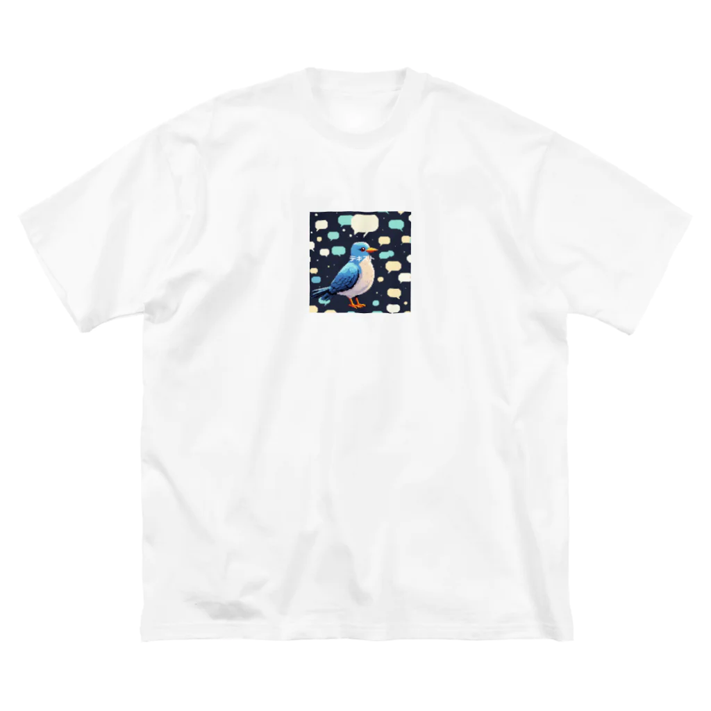 cut_junの無口な喋る青い鳥 ビッグシルエットTシャツ