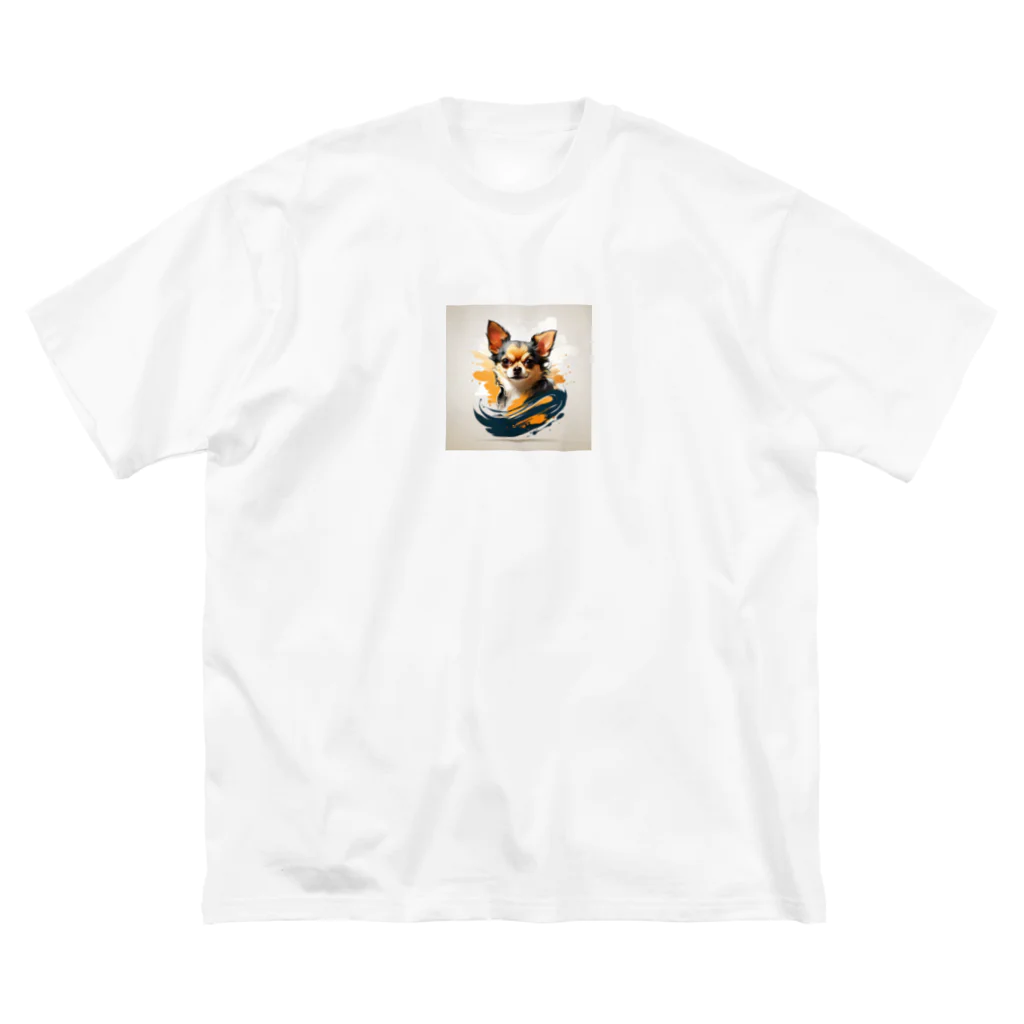 チワワ愛好家ショップのペット愛好家にぴったりのアート作品✨ ビッグシルエットTシャツ