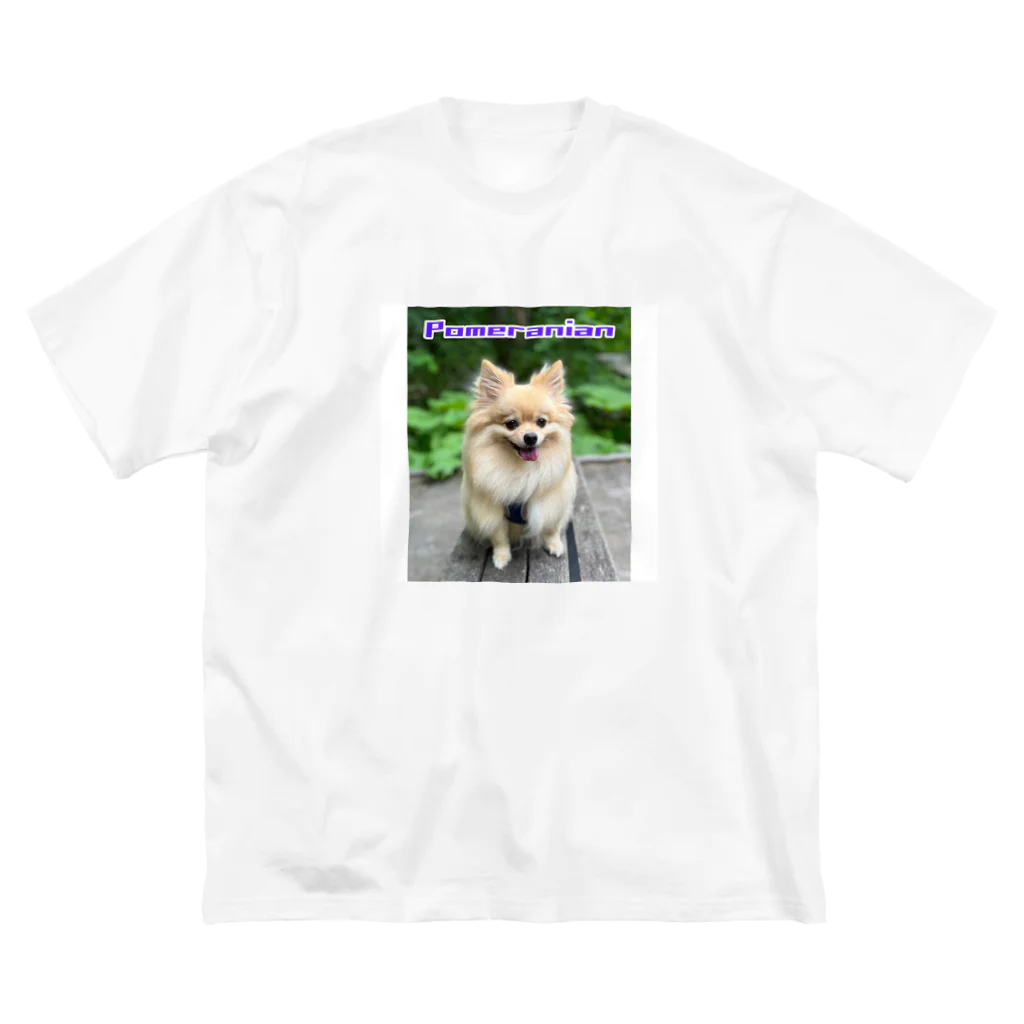 もふもふポメ　のもふもふポメ ビッグシルエットTシャツ