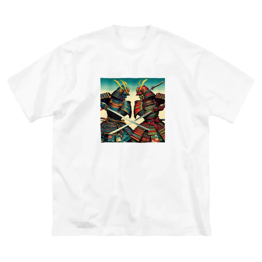 chaochao0701の浮世絵風サムライ"Ukiyo-e Style Samurai""浮世绘风格的武士" ビッグシルエットTシャツ