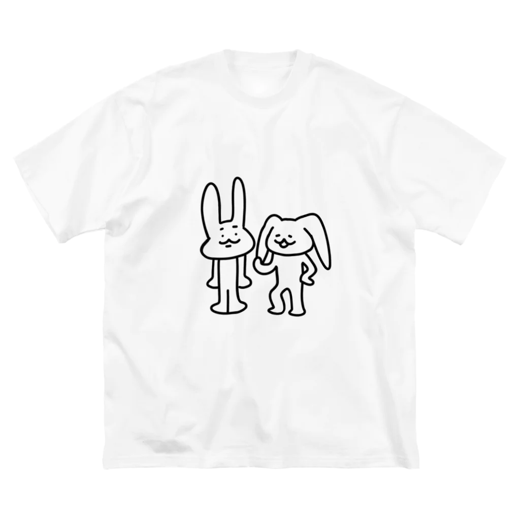 momokei&Uのさーちゃんのうさぎたち ビッグシルエットTシャツ