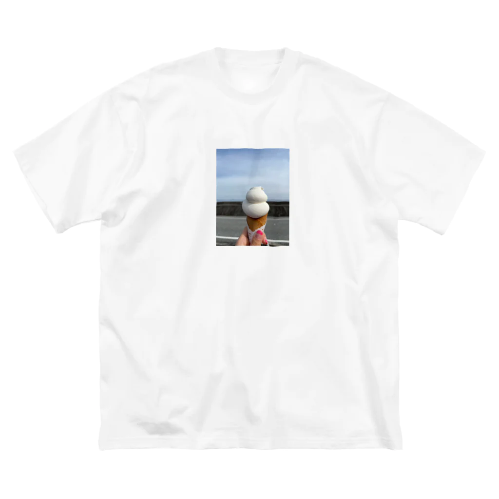 tksのもうすぐ夏だよアイスくん ビッグシルエットTシャツ