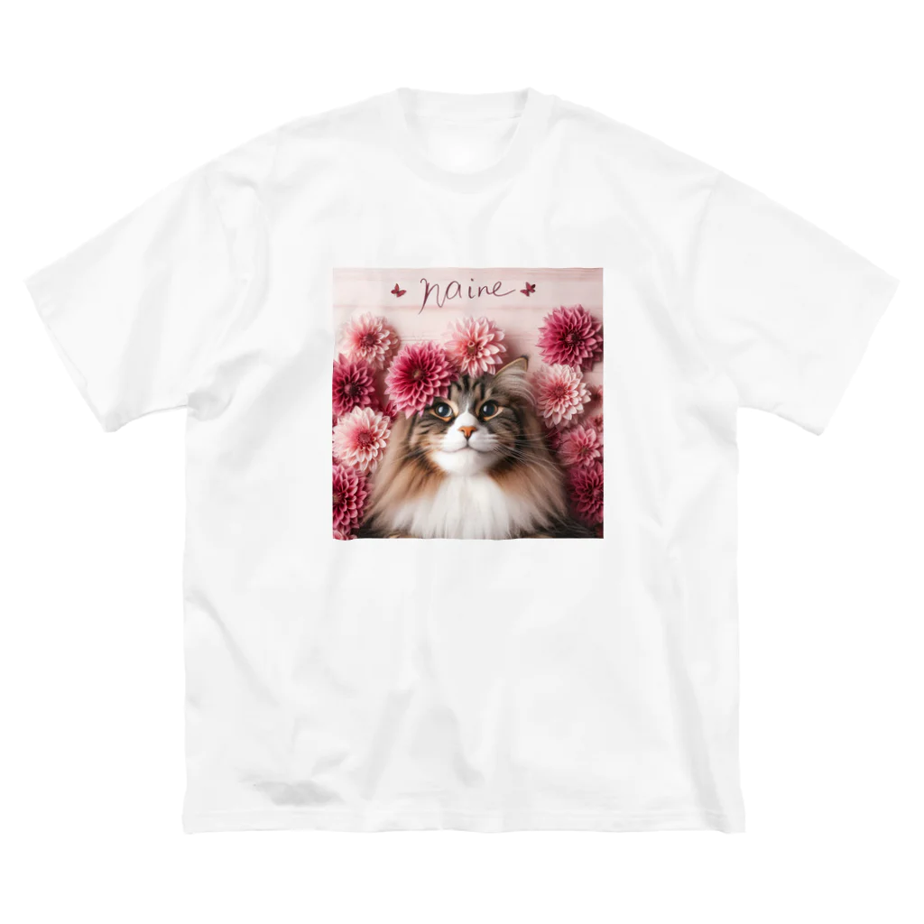 Y m @Y's shopの猫とダリア Big T-Shirt