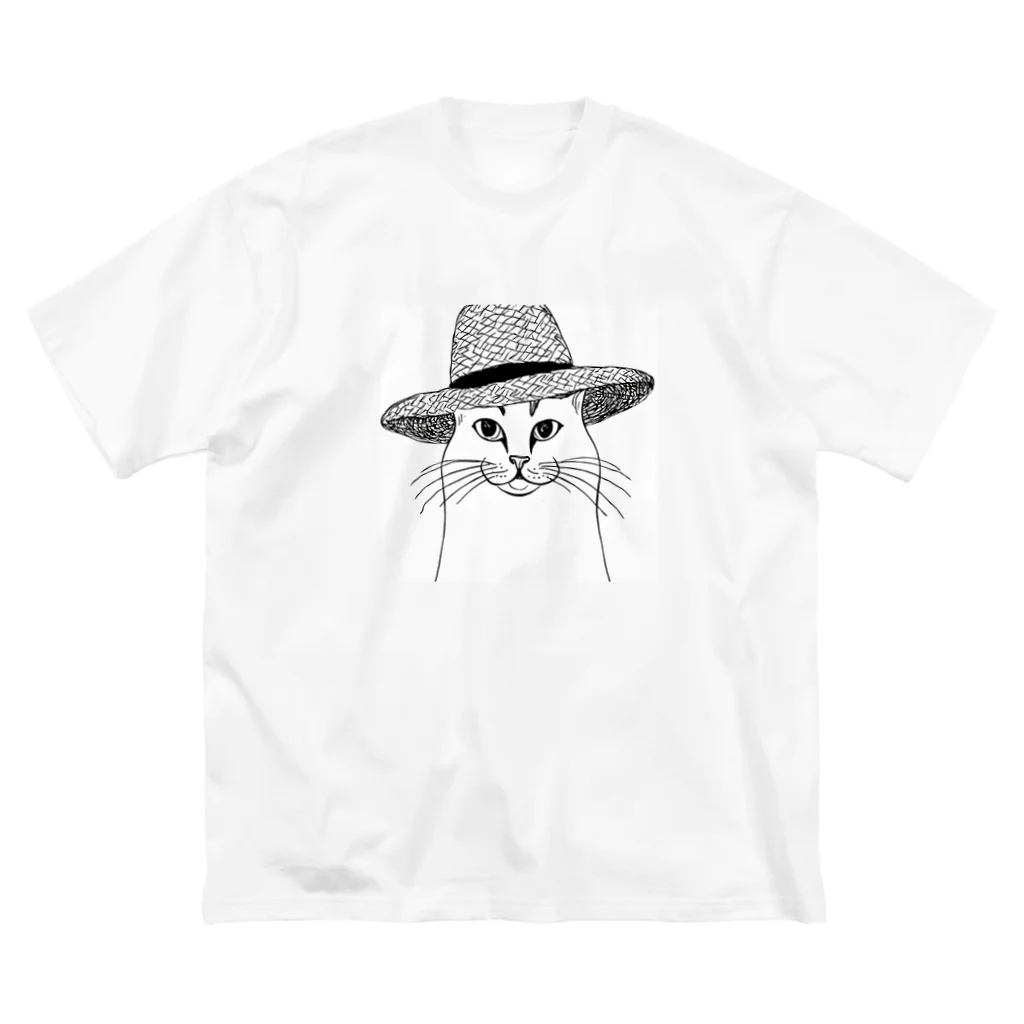 らうんじのムギワラノネコ ビッグシルエットTシャツ