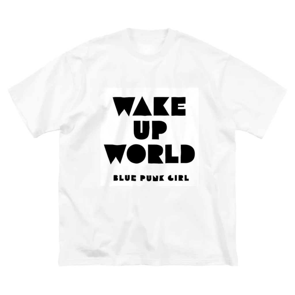 BLUE-PUNK-GIRLのWAKE UP WORLD ビッグシルエットTシャツ