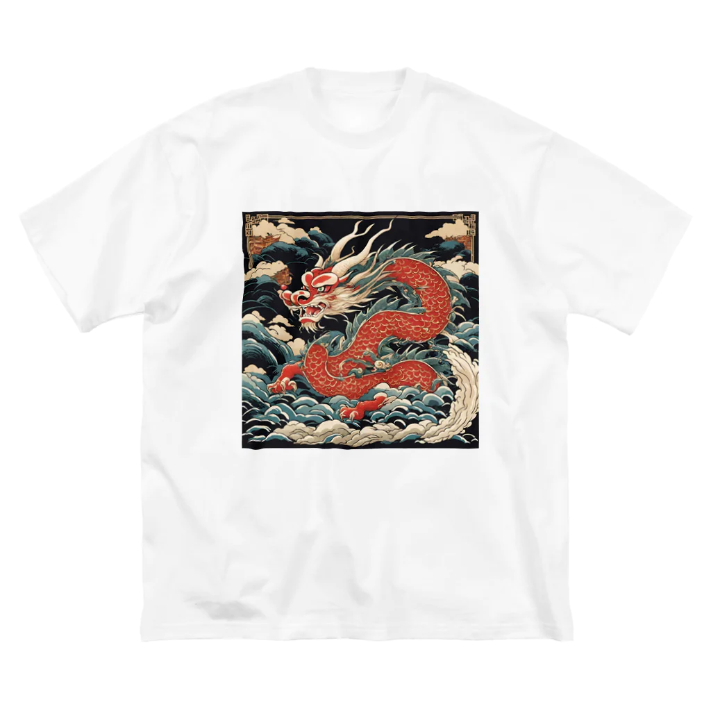 the blue seasonの天候を司る守護神 - 日本の伝説の龍神 ビッグシルエットTシャツ