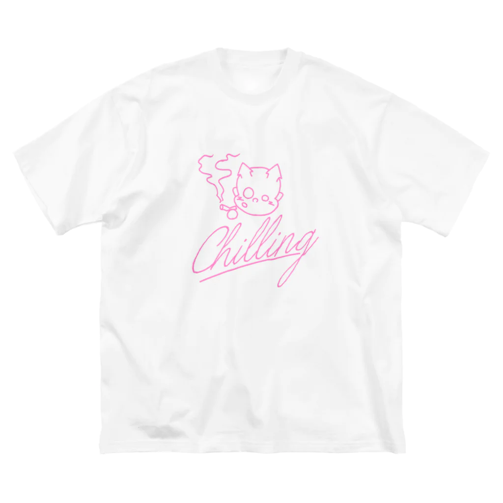 KENNY a.k.a. Neks1のchilling DEVL(pinky) ビッグシルエットTシャツ