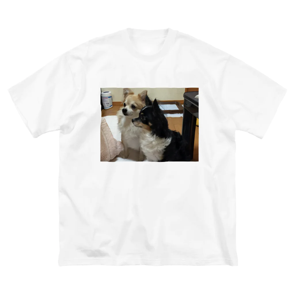 Yukaの絵と実家の犬🐕のチワワの小夏とイヴ ビッグシルエットTシャツ