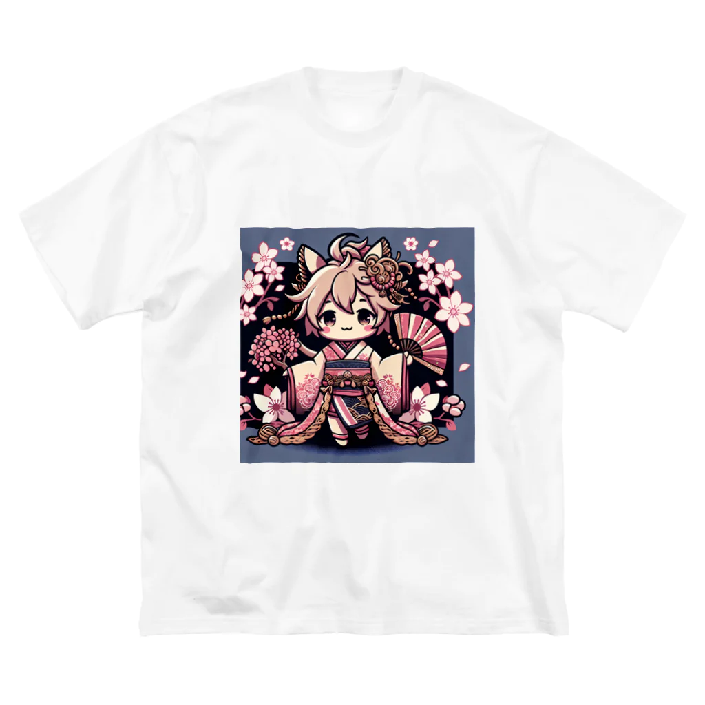 Angelheart-303の桜舞う ビッグシルエットTシャツ