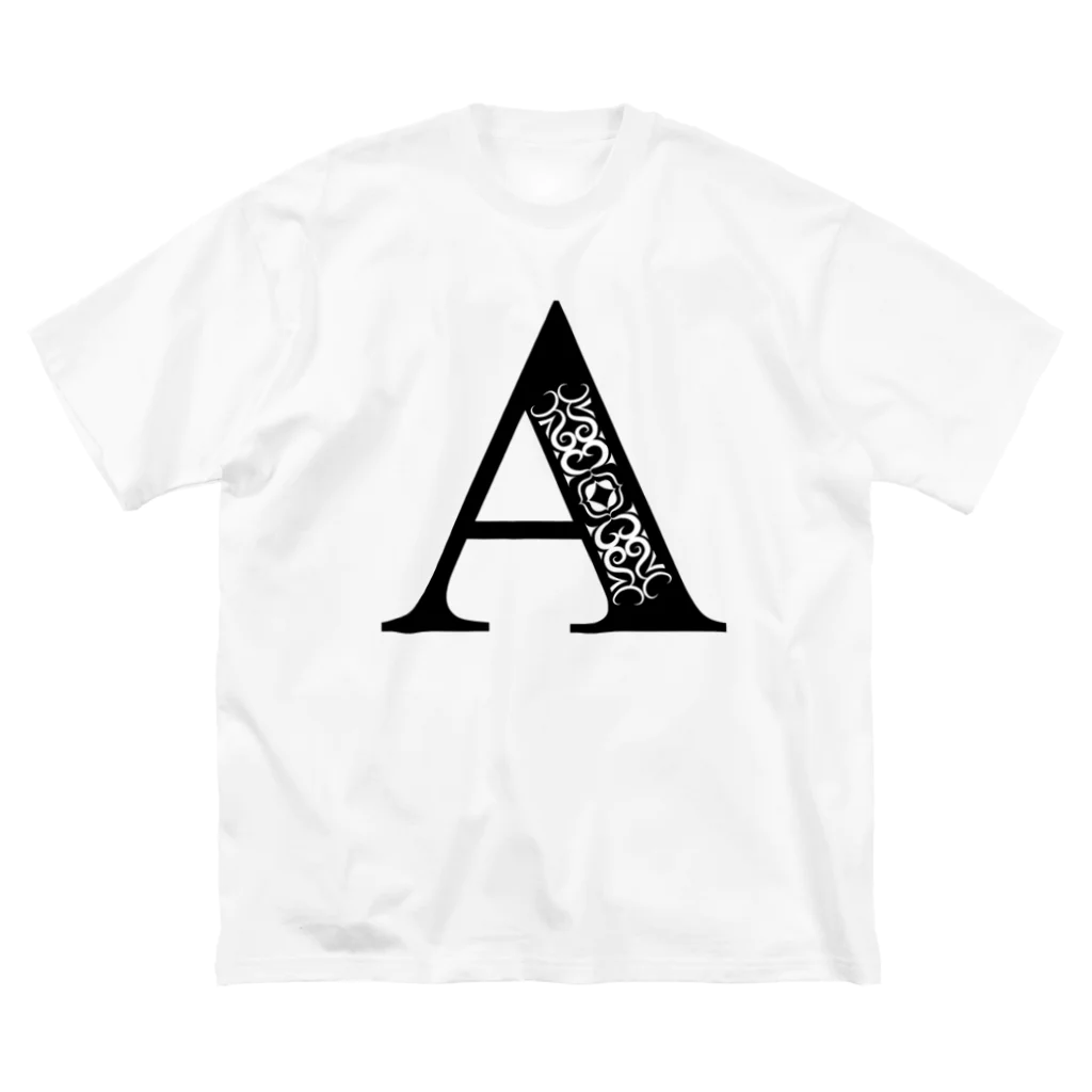 ayunksyのアイヌ文様✖️アルファベット ビッグシルエットTシャツ