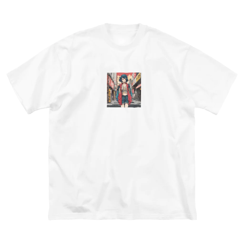 YONNKITCHのクールガール ビッグシルエットTシャツ