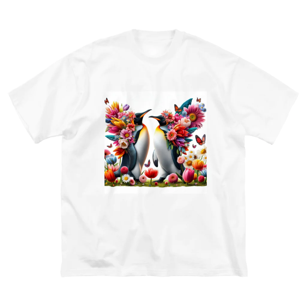 zenjoyのフラワーペンギン ビッグシルエットTシャツ