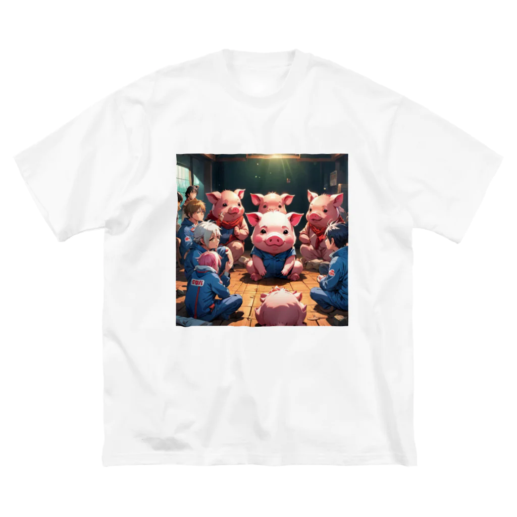 MTHのちーむのこんふりくとをするみにぶた仲介 Big T-Shirt