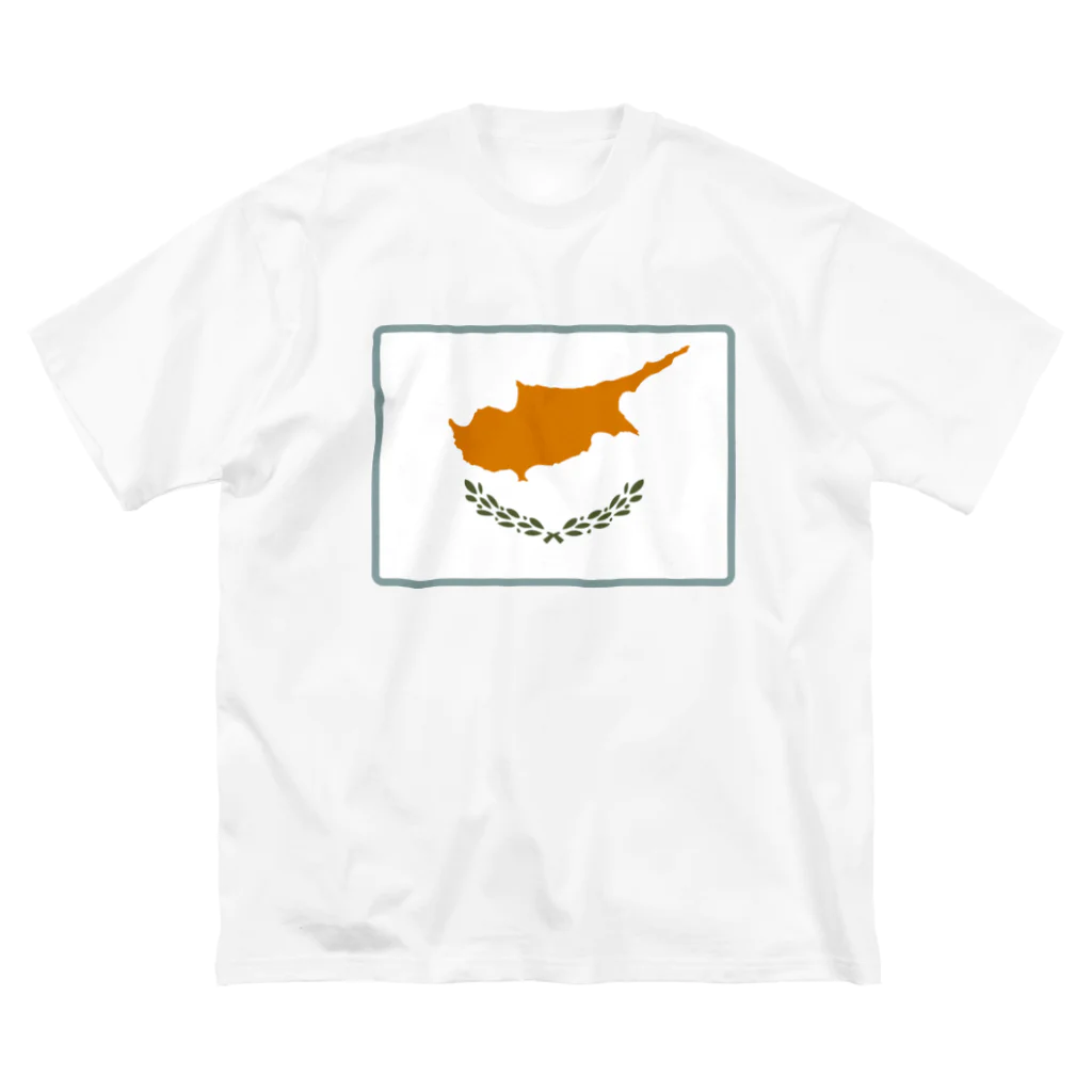 お絵かき屋さんのキプロスの国旗 ビッグシルエットTシャツ