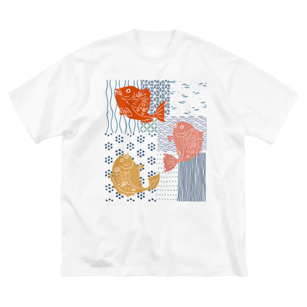 𝕚𝕣𝕠𝕤𝕒𝕤𝕙𝕚の四季折々な真鯛さん ビッグシルエットTシャツ