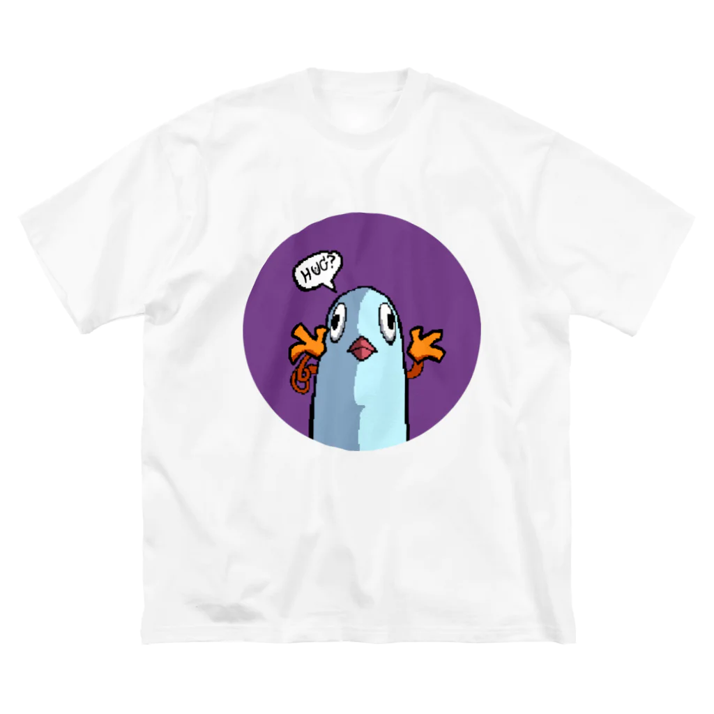 EXPigeonのHug Bird with love ビッグシルエットTシャツ