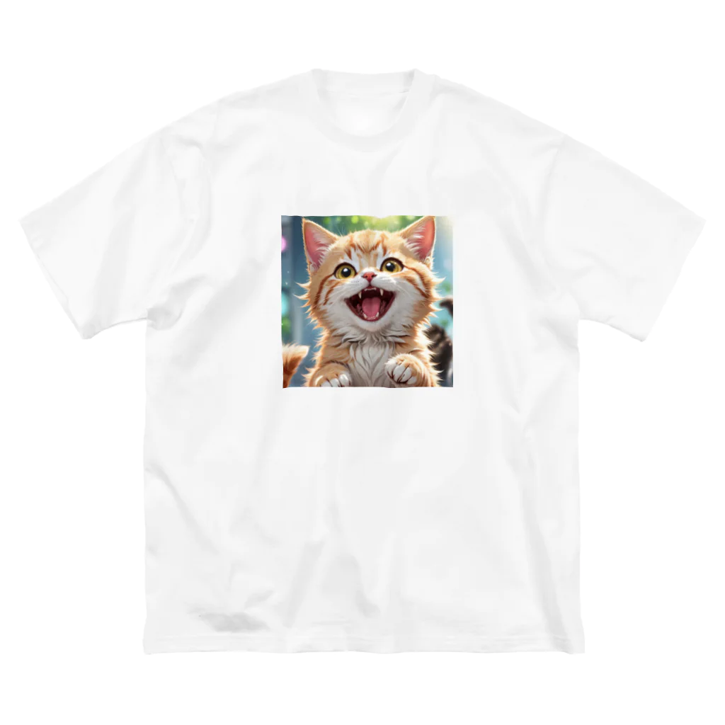 f-koroのかわいい笑顔がたまらない子猫 ビッグシルエットTシャツ