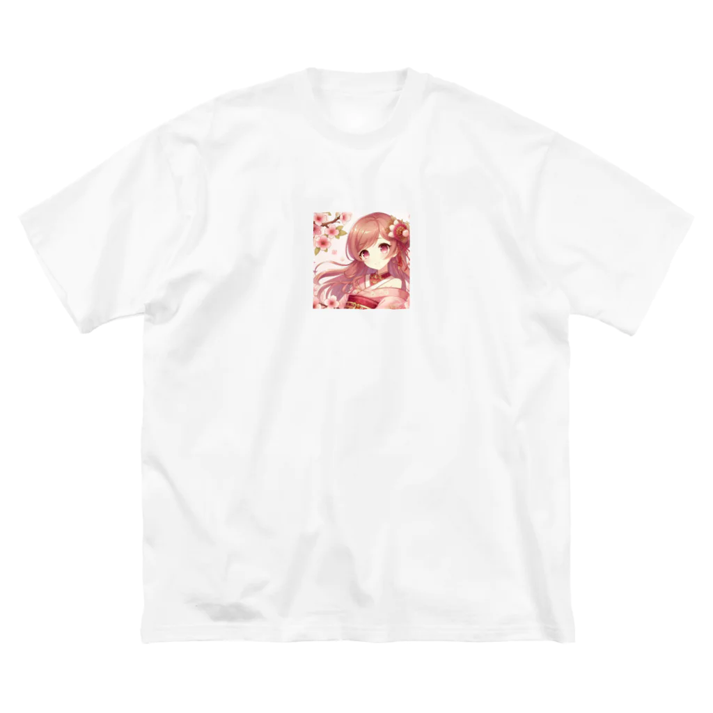 Japan-sakuraの桜の乙姫 ビッグシルエットTシャツ