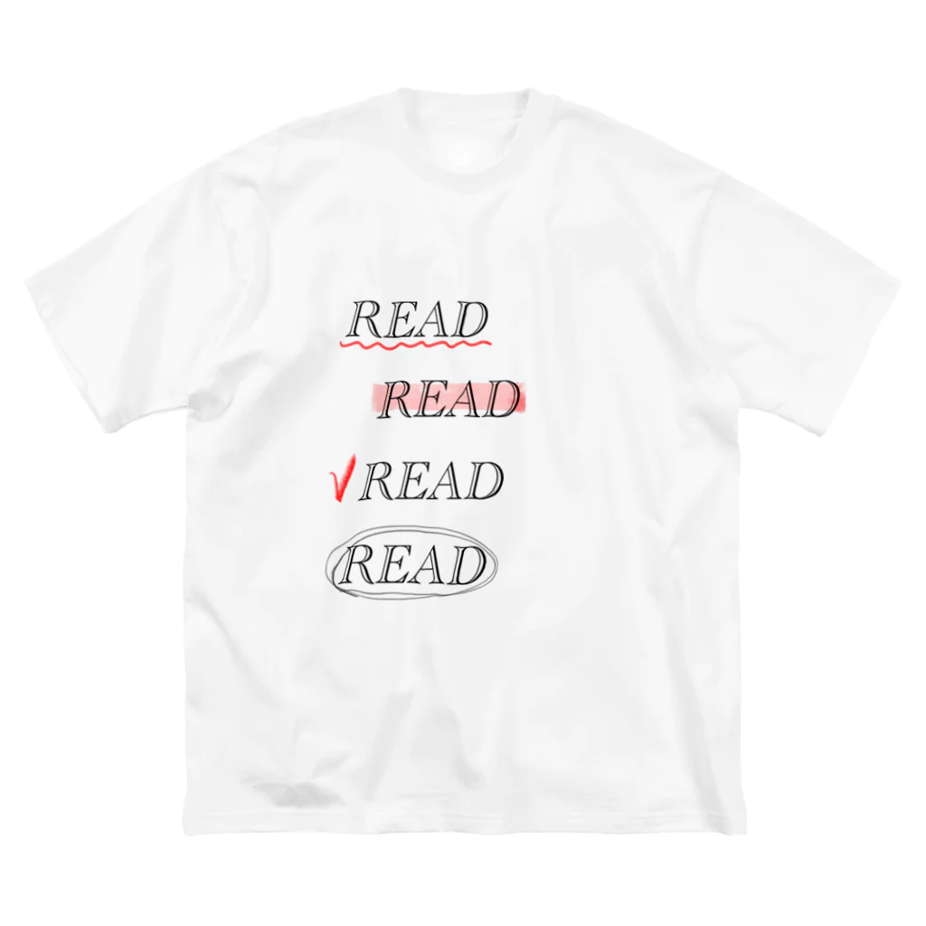 momokei&UのREAD READ READ READ ビッグシルエットTシャツ